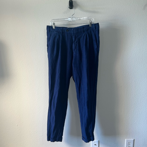 Velasca Milano Linen Rango Double Pleated Pants - Picture 1 of 8